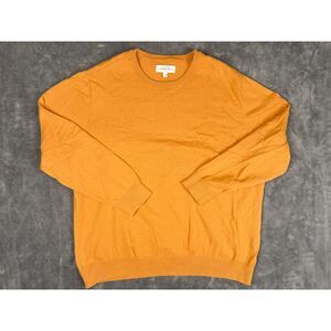 Hawker Rye Cotton Cashmere Crewneck Sweater XXL Mustard Yellow Orange